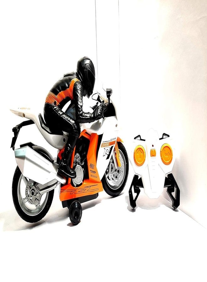 Brighterbee Remote Control R1 Motorbike Toy with Light and Sound, 360 Degree Rotation, Multicolor - Image 5